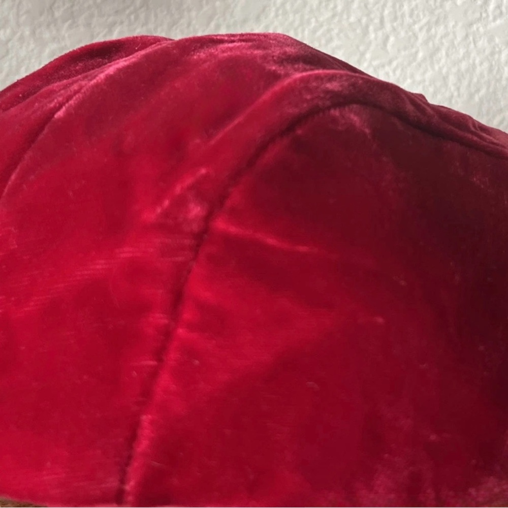 Clover Lane Vintage Velvet Beret - Small Billed Cap - Art Deco Era 30’s/40’s - Picture 3 of 7